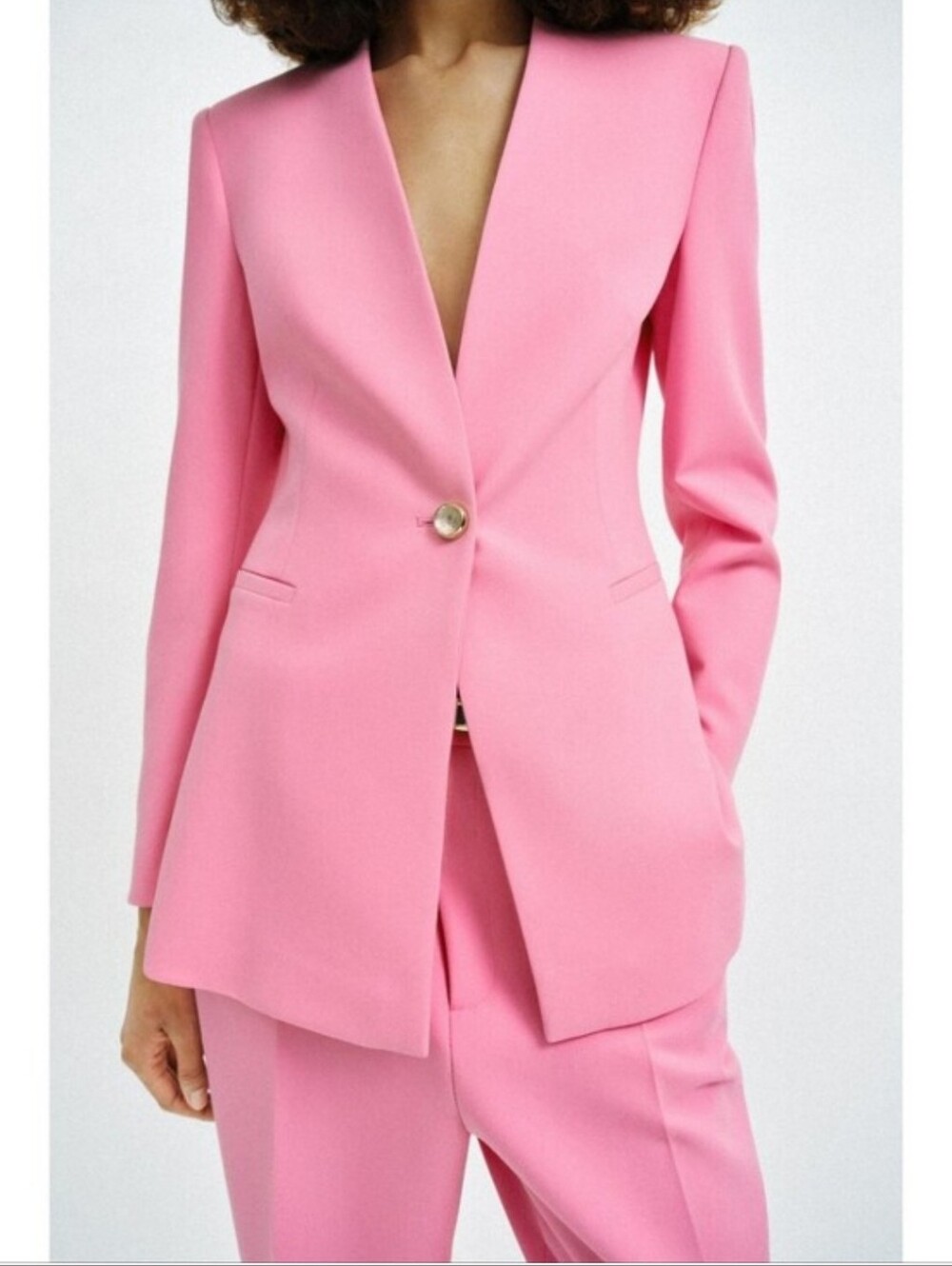 Zara Tailored Pink Blazer